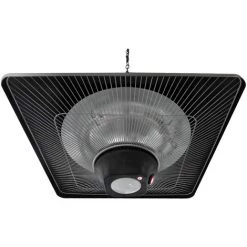 INTEROUGEHOME Suspension Chauffante D'exterieur Noir Type Halogene Avec Lampe LED Et Telecommande - 2000W -Chauffage d'extérieur Soldes 13900613 4