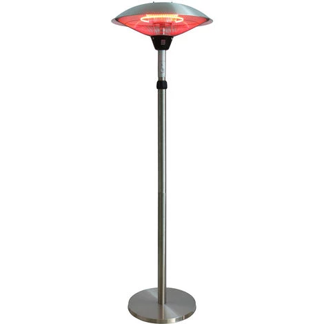 INTEROUGEHOME Chauffage D'exterieur Parasol Chauffant Electrique Sur Pied Hauteur Reglable Max 205cm Et Tete Inclinable - 2100W 3 INTEROUGEHOME Chauffage D'exterieur Parasol Chauffant Electrique Sur Pied Hauteur Reglable Max 205cm Et Tete Inclinable - 2100W
