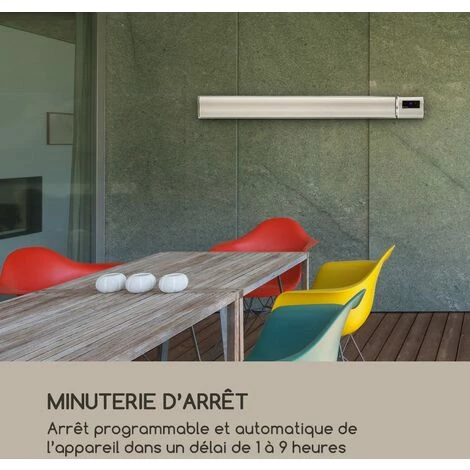 Blumfeldt Chauffage Par Infrarouge Cosmic Beam Plus XXL 3000 W IP 44 Télécommande 7 Blumfeldt Chauffage Par Infrarouge Cosmic Beam Plus XXL 3000 W IP 44 Télécommande – Image 5