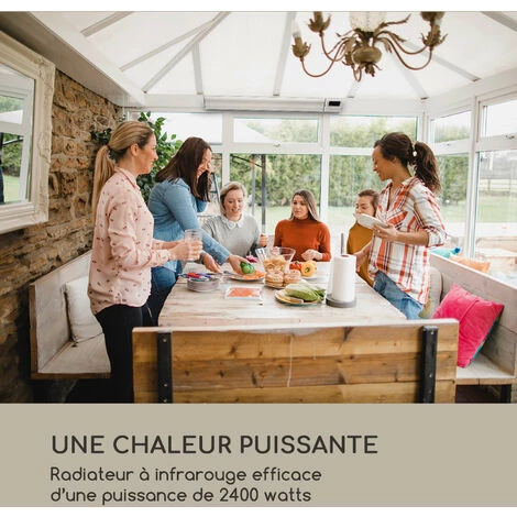 Blumfeldt Chauffage Par Infrarouge Cosmic Beam Plus 2400 W IP 44 Télécommande 4 Blumfeldt Chauffage Par Infrarouge Cosmic Beam Plus 2400 W IP 44 Télécommande – Image 2