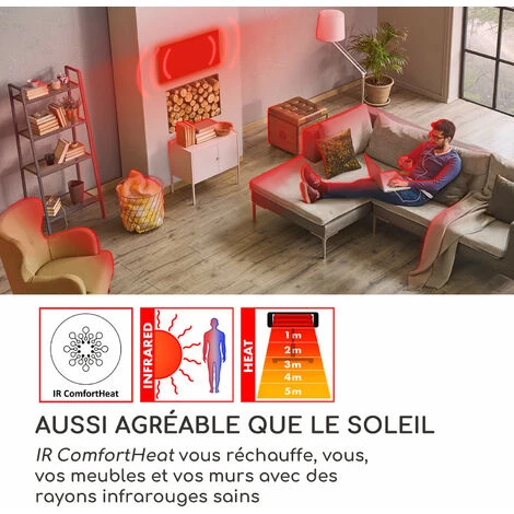 Blumfeldt Chauffage Par Infrarouge Cosmic Beam Plus 2400 W IP 44 Télécommande 5 Blumfeldt Chauffage Par Infrarouge Cosmic Beam Plus 2400 W IP 44 Télécommande – Image 3