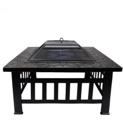 TODECO Foyer De Chauffage 3 En 1, BBQ Brasero, 81 X 81 X 45 Cm, Noir, Matériau: Acier - Noir 8 TODECO Foyer De Chauffage 3 En 1, BBQ Brasero, 81 X 81 X 45 Cm, Noir, Matériau: Acier - Noir -Chauffage d'extérieur Soldes 15585301 2