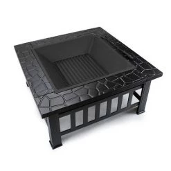 TODECO Foyer De Chauffage 3 En 1, BBQ Brasero, 81 X 81 X 45 Cm, Noir, Matériau: Acier - Noir 9 TODECO Foyer De Chauffage 3 En 1, BBQ Brasero, 81 X 81 X 45 Cm, Noir, Matériau: Acier - Noir -Chauffage d'extérieur Soldes 15585301 3