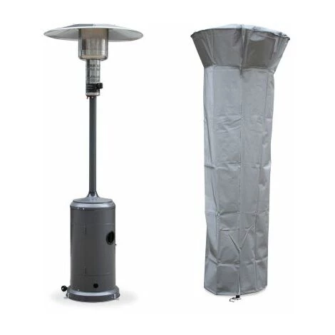 ALICE'S GARDEN Chauffage D'extérieur Gaz 12.5kW - Finland - Parasol Chauffant Gris Réglable. Porte En Façade. Roulettes Et Housse - Gris 3 ALICE'S GARDEN Chauffage D'extérieur Gaz 12.5kW - Finland - Parasol Chauffant Gris Réglable. Porte En Façade. Roulettes Et Housse - Gris
