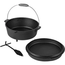 MUCOLA BBQ 5.7 Litres Chaudière à Feu Hollandaise En Fonte Grillage Gril De Camping BBQ -Chauffage d'extérieur Soldes 16435057 3