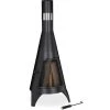 Relaxdays Cheminée De Jardin Avec Porte De Protection, Brasero Pour Le Bois, Poêle De Jardin, HxD: 120x45cm, Acier, Noir 1 Relaxdays Cheminée De Jardin Avec Porte De Protection, Brasero Pour Le Bois, Poêle De Jardin, HxD: 120x45cm, Acier, Noir -Chauffage d'extérieur Soldes 16896370 1