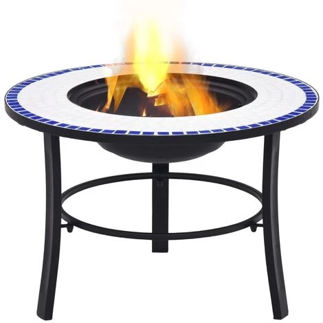 Foyer Mosaïque Bleu Et Blanc 68 Cm Céramique VidaXL 4 Foyer Mosaïque Bleu Et Blanc 68 Cm Céramique VidaXL – Image 2