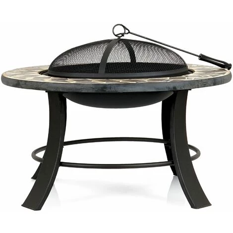 BBQ-Toro Brasero Avec Couvercle | Ø 75 Cm | Bol à Feu Avec Protection Contre Les étincelles Et Tisonnier 3 BBQ-Toro Brasero Avec Couvercle | Ø 75 Cm | Bol à Feu Avec Protection Contre Les étincelles Et Tisonnier