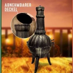 GARDEBRUK Cheminée En Fonte Extérieur BBQ Grill Brasero Grill Barbecue 112 Cm 9 GARDEBRUK Cheminée En Fonte Extérieur BBQ Grill Brasero Grill Barbecue 112 Cm -Chauffage d'extérieur Soldes 18476821 3