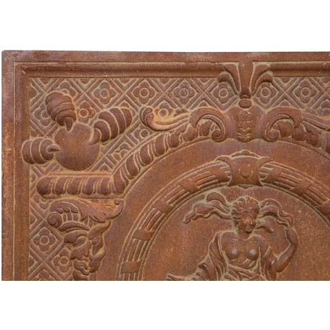 BISCOTTINI PLAQUE DE CHEMINÉE EN FONTE. FINITIONS : ROUILLE NATURELLE. L78XPR3XH75 CM 6 BISCOTTINI PLAQUE DE CHEMINÉE EN FONTE. FINITIONS : ROUILLE NATURELLE. L78XPR3XH75 CM – Image 4