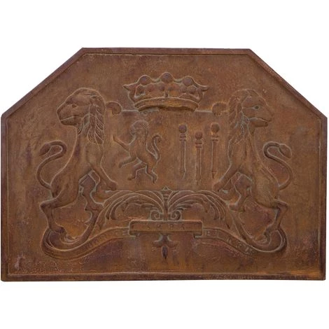 BISCOTTINI PLAQUE DE CHEMINÉE EN FONTE. FINITIONS : ROUILLE NATURELLE. L88XPR3,5XH64 CM 4 BISCOTTINI PLAQUE DE CHEMINÉE EN FONTE. FINITIONS : ROUILLE NATURELLE. L88XPR3,5XH64 CM – Image 2