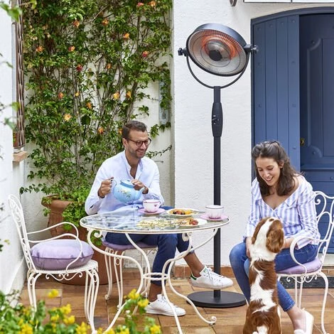 FAVEX - Retro - Parasol Chauffant D'extérieur électrique Sur Pieds - 2100 W - 3 Puissances De Chauffe - Noir 5 FAVEX - Retro - Parasol Chauffant D'extérieur électrique Sur Pieds - 2100 W - 3 Puissances De Chauffe - Noir – Image 3