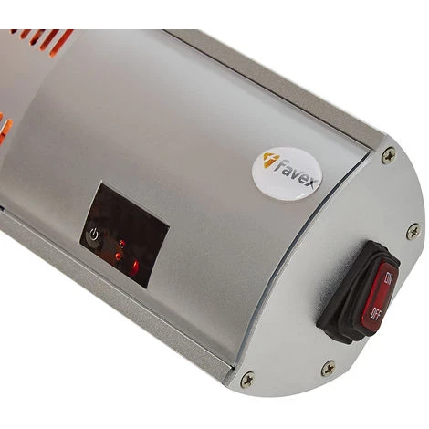 Favex - Barrette Chauffante Alba - Extérieur - Structure Acier - 4 M² - Télécommande - Support Adaptable 25 à 40 Cm - 60 X 10 X 12 Cm - Gris 4 Favex - Barrette Chauffante Alba - Extérieur - Structure Acier - 4 M² - Télécommande - Support Adaptable 25 à 40 Cm - 60 X 10 X 12 Cm - Gris – Image 2