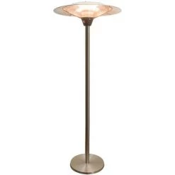 Favex - Parasol Chauffant électrique Brescia- Extérieur - 3 Puissances De Chauffe - Économique - Résistant - 74 X 74 X 210 Cm - Gris