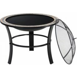 GARDEBRUK Brasero Rond Fuego Ø 76 Cm Acier Laqué Pierres Mosaïque Couvercle Jardin 10 GARDEBRUK Brasero Rond Fuego Ø 76 Cm Acier Laqué Pierres Mosaïque Couvercle Jardin -Chauffage d'extérieur Soldes 18877121 4