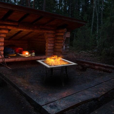 GARDEBRUK Brasero Carré Runedak 76 Cm Acier Laqué Pierres Mosaïque Couvercle Jardin 4 GARDEBRUK Brasero Carré Runedak 76 Cm Acier Laqué Pierres Mosaïque Couvercle Jardin – Image 2