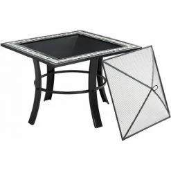 GARDEBRUK Brasero Carré Runedak 76 Cm Acier Laqué Pierres Mosaïque Couvercle Jardin 10 GARDEBRUK Brasero Carré Runedak 76 Cm Acier Laqué Pierres Mosaïque Couvercle Jardin -Chauffage d'extérieur Soldes 18877124 4