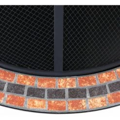 GARDEBRUK Brasero Rond Fuoco Ø 76 Cm Acier Laqué Pierres Mosaïque Couvercle Jardin 11 GARDEBRUK Brasero Rond Fuoco Ø 76 Cm Acier Laqué Pierres Mosaïque Couvercle Jardin -Chauffage d'extérieur Soldes 18877127 5