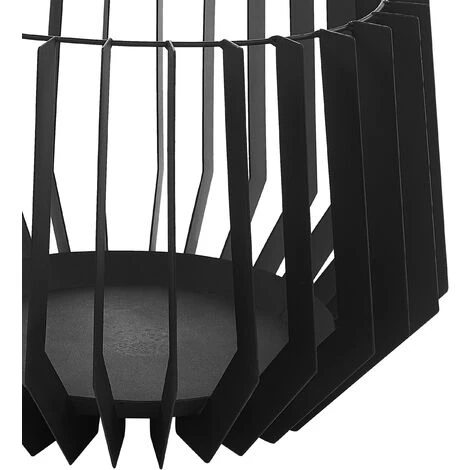 BELIANI Braséro Design En Acier Noir - Noir 6 BELIANI Braséro Design En Acier Noir - Noir – Image 4
