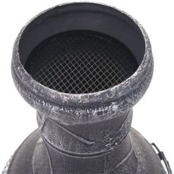 Cheminée De Jardin HHG-352, Poêle De Terasse, Foyer, Alliage Fonte, 92x41x41cm -Chauffage d'extérieur Soldes 18934791 3