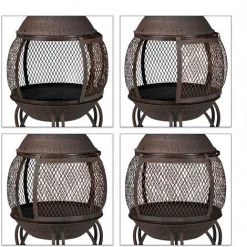 Relaxdays Brasero Mexicain, Tisonnier, Gril En Bois, Pare-étincelles, Jardin, Terrasse, Antique, H 89 Cm, Rouge-bronze 8 Relaxdays Brasero Mexicain, Tisonnier, Gril En Bois, Pare-étincelles, Jardin, Terrasse, Antique, H 89 Cm, Rouge-bronze -Chauffage d'extérieur Soldes 19190854 2