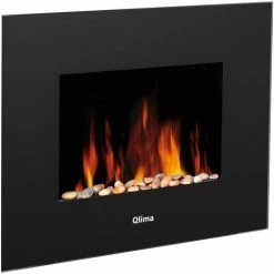 Qlima Chauffage électrique Avec Effet De Flamme EFE 2018 1800 W Noir - Noir -Chauffage d'extérieur Soldes 19920402 3