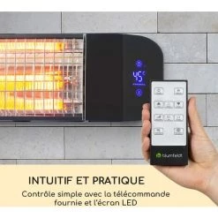 Blumfeldt Smartwave Chauffage Infrarouge, 2400W, WiFi, Commande Via App, Noir -Chauffage d'extérieur Soldes 20110785 4
