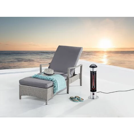 BELIANI Chauffage D'extérieur électrique (court) - Noir 4 BELIANI Chauffage D'extérieur électrique (court) - Noir – Image 2