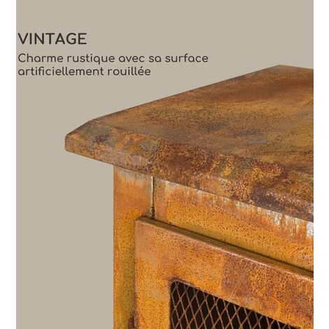 Blumfeldt Flame Locker Braséro Cheminée De Jardin 58x30cm Désign Vintage 7 Blumfeldt Flame Locker Braséro Cheminée De Jardin 58x30cm Désign Vintage – Image 5