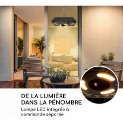 Blumfeldt Heat Square Slim Radiateur à Infrarouge 2000 W IR ComfortHeat IP45 LED -Chauffage d'extérieur Soldes 22845390 2