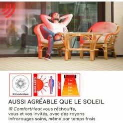 Blumfeldt Heat Square Slim Radiateur à Infrarouge 2000 W IR ComfortHeat IP45 LED -Chauffage d'extérieur Soldes 22845390 3