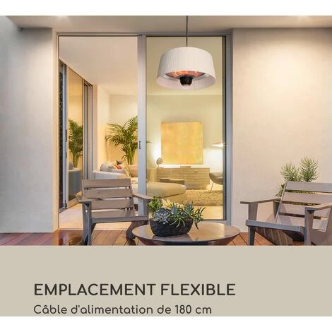 Blumfeldt Venice Heat Radiateur De Terrasse 800/1000/1800 W Télécommande Blanc 5 Blumfeldt Venice Heat Radiateur De Terrasse 800/1000/1800 W Télécommande Blanc – Image 3