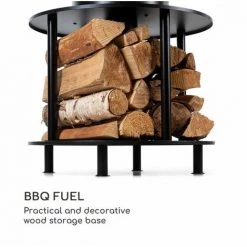 Blumfeldt Wood Stock 2-in-1 Braséro Ø56cm & Grill Barbecue Acier Noir 10 Blumfeldt Wood Stock 2-in-1 Braséro Ø56cm & Grill Barbecue Acier Noir -Chauffage d'extérieur Soldes 22845434 4