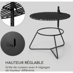 Blumfeldt Orbit Braséro 3-en-1 Acier Ø 60 Cm | Gril 40 Cm | Table | Noir -Chauffage d'extérieur Soldes 22845462 4
