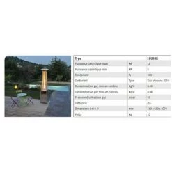 - Sovelor- Pyramide Chauffante Mobile Au Gaz Propane (G31) 13kW - LOUXOR 7 - Sovelor- Pyramide Chauffante Mobile Au Gaz Propane (G31) 13kW - LOUXOR -Chauffage d'extérieur Soldes 2327541 3