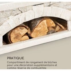 Blumfeldt Matera Braséro De Jardin 50,5 X 26,5 Cm Pierre Artificielle Acier Noir -Chauffage d'extérieur Soldes 23416253 4