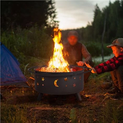 Yaheetech Brasero Extérieur Pour Jardin Terrasse Cour Foyer En Plein Air Camping Pique-Nique 60cm De Diamètre 4 Yaheetech Brasero Extérieur Pour Jardin Terrasse Cour Foyer En Plein Air Camping Pique-Nique 60cm De Diamètre – Image 2