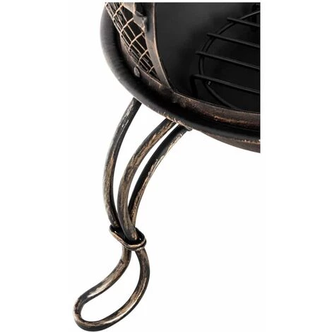 UNIPRODO Cheminée Mexicaine En Acier Poêle De Terrasse Brasero Chauffage Extérieur 90cm - Gris 6 UNIPRODO Cheminée Mexicaine En Acier Poêle De Terrasse Brasero Chauffage Extérieur 90cm - Gris – Image 4