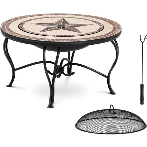 UNIPRODO Braséro De Jardin En Acier Poêle De Terrasse Jardin Chauffage Extérieur ø76cm - Bleu, Gris Foncé, Blanc 3 UNIPRODO Braséro De Jardin En Acier Poêle De Terrasse Jardin Chauffage Extérieur ø76cm - Bleu, Gris Foncé, Blanc