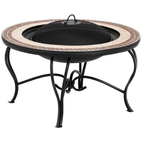 UNIPRODO Braséro De Jardin En Acier Poêle De Terrasse Jardin Chauffage Extérieur ø76cm - Bleu, Gris Foncé, Blanc 4 UNIPRODO Braséro De Jardin En Acier Poêle De Terrasse Jardin Chauffage Extérieur ø76cm - Bleu, Gris Foncé, Blanc – Image 2