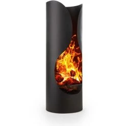 Blumfeldt Verdon Cheminée De Jardin Acier Inoxydable Ignifuge Noire