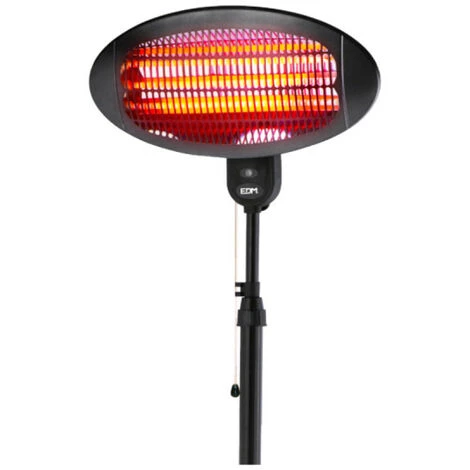 Chauffage D'extérieur EDM Avec Pied - 2000W - 07091 - Noir 4 Chauffage D'extérieur EDM Avec Pied - 2000W - 07091 - Noir – Image 2