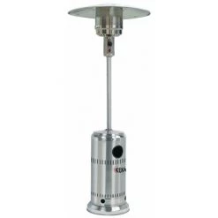 Poêle Au Gaz Pour Extérieur Acier Inoxydable Kekai 13 Kw 25 M² Ø81x221 Cm Gris