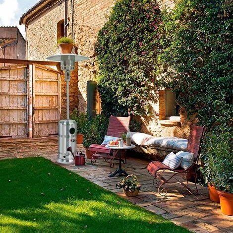 Poêle Au Gaz Pour Extérieur Acier Inoxydable Kekai 13 Kw 25 M² Ø81x221 Cm Gris 4 Poêle Au Gaz Pour Extérieur Acier Inoxydable Kekai 13 Kw 25 M² Ø81x221 Cm Gris – Image 2