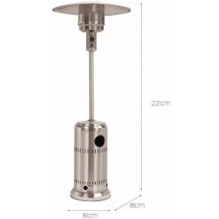 Poêle Au Gaz Pour Extérieur Acier Inoxydable Kekai 13 Kw 25 M² Ø81x221 Cm Gris 10 Poêle Au Gaz Pour Extérieur Acier Inoxydable Kekai 13 Kw 25 M² Ø81x221 Cm Gris -Chauffage d'extérieur Soldes 24956686 4