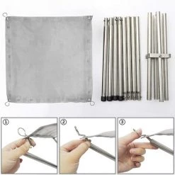 DEVENIRRICHE Brasero De Camping - Petit Brasero Mobile En Acier Inoxydable - Pliable, Léger Et Maniable - Pour Camping, Extérieur, Terrasse, Jardin Et Barbecue - 41 X 41 X 32 Cm 11 DEVENIRRICHE Brasero De Camping - Petit Brasero Mobile En Acier Inoxydable - Pliable, Léger Et Maniable - Pour Camping, Extérieur, Terrasse, Jardin Et Barbecue - 41 X 41 X 32 Cm -Chauffage d'extérieur Soldes 25016814 5