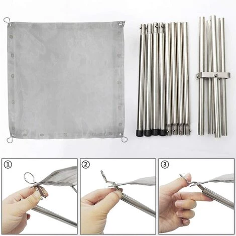 DEVENIRRICHE Brasero De Camping - Petit Brasero Mobile En Acier Inoxydable - Pliable, Léger Et Maniable - Pour Camping, Extérieur, Terrasse, Jardin Et Barbecue - 41 X 41 X 32 Cm 7 DEVENIRRICHE Brasero De Camping - Petit Brasero Mobile En Acier Inoxydable - Pliable, Léger Et Maniable - Pour Camping, Extérieur, Terrasse, Jardin Et Barbecue - 41 X 41 X 32 Cm – Image 5