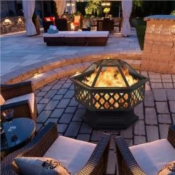 Yaheetech Brasero Exterieur Pour Jardin Terrasses Brasero Pour Fête Foyer Poêle Chauffant Noir 61 Cm De Largeur 62 Cm De Hauteur 11 Yaheetech Brasero Exterieur Pour Jardin Terrasses Brasero Pour Fête Foyer Poêle Chauffant Noir 61 Cm De Largeur 62 Cm De Hauteur -Chauffage d'extérieur Soldes 26108894 5