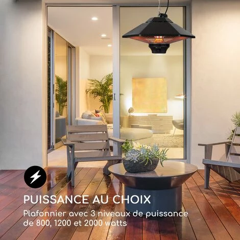 Blumfeldt Heat Hexa Radiateur Infrarouge 800/1200/2000W Halogène IP34 LED Noir 5 Blumfeldt Heat Hexa Radiateur Infrarouge 800/1200/2000W Halogène IP34 LED Noir – Image 3