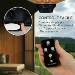 Blumfeldt Heat Hexa Radiateur Infrarouge 800/1200/2000W Halogène IP34 LED Noir 10 Blumfeldt Heat Hexa Radiateur Infrarouge 800/1200/2000W Halogène IP34 LED Noir -Chauffage d'extérieur Soldes 26293009 4